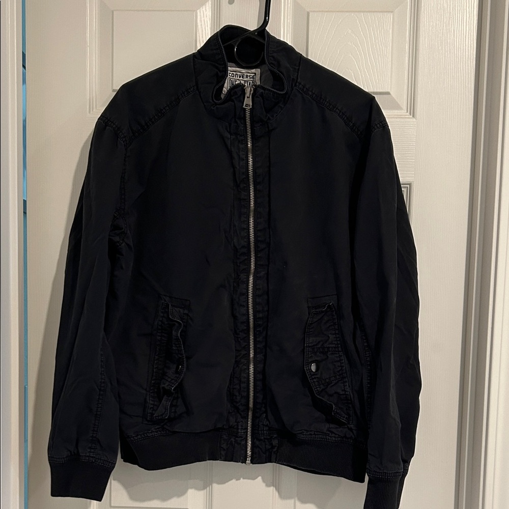 Converse Men's Classic Black Bomber Jacket